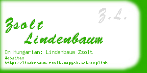 zsolt lindenbaum business card